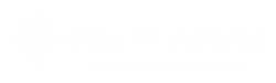Kay M Adams Compassion Works White Logo
